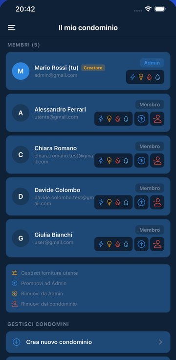 Il mio condominio: membri, ruoli e codice invito